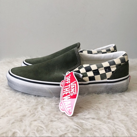 Vans Shoes - NEW Vans Classic Slip On Washed Grape Leaf Black Low Top  Sneakers Size 7.5